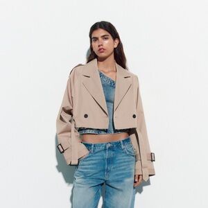 Zara cropped trench coat